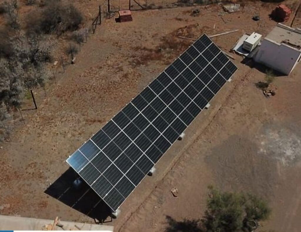 Sistema de energia solar em propriedade rural